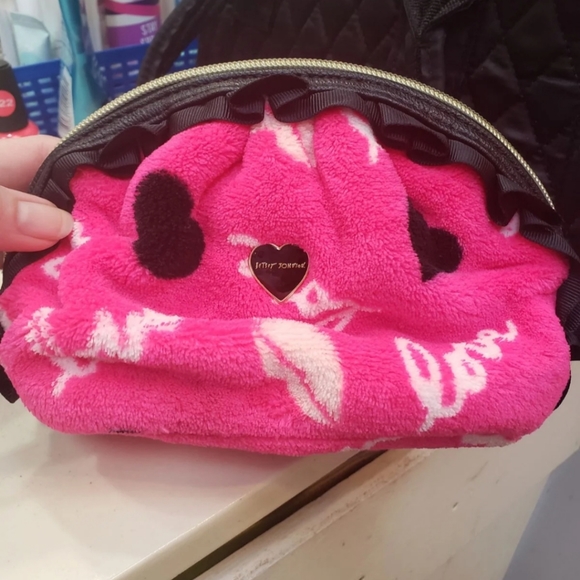 Betsey Johnson Plush Cosmetic Bag - Picture 1 of 4